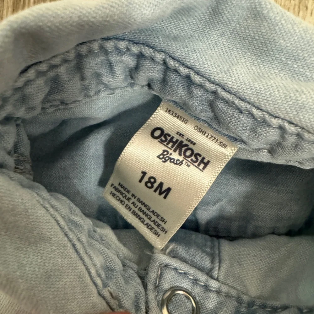 OshKosh B'gosh Blue denim  and White Kids Dress